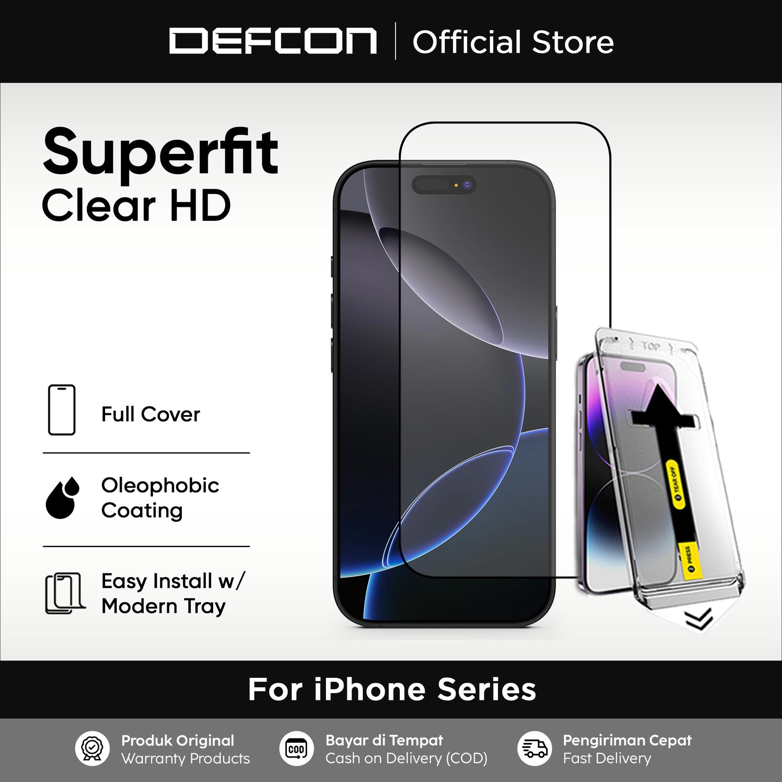 SUPERFIT CLEAR HD IPHONE TEMPERED GLASS